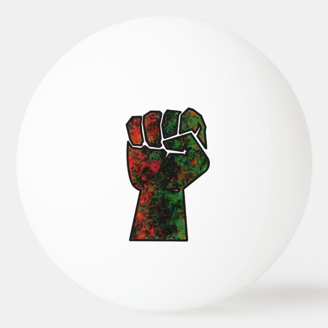 svart pride röd grönt första panafrikanska flagga  pingisboll (Framsidan)