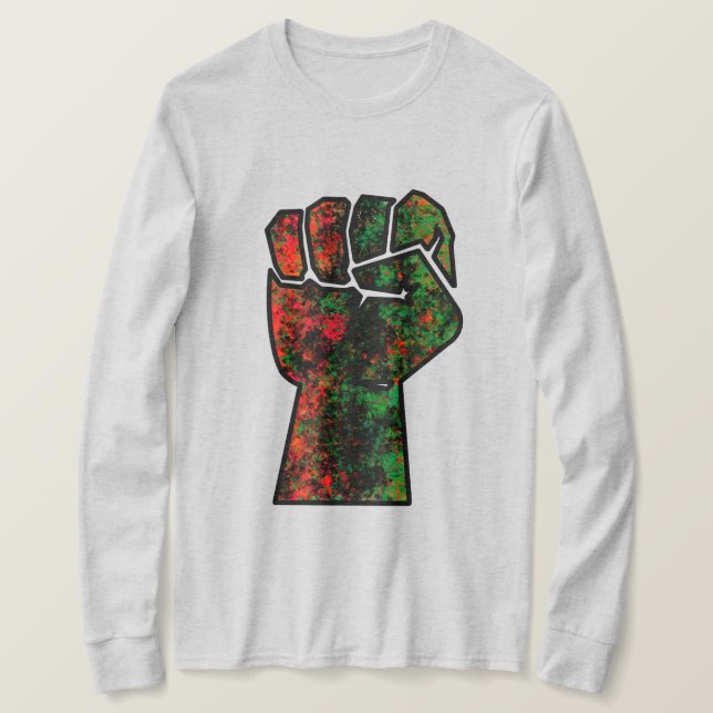 svart pride röd grönt första panafrikanska flagga  t shirt (Design framsida)