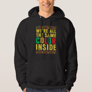 Svart Pride vi är alla samma Färg insida Hoodie