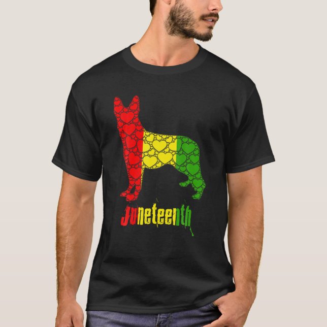 Svart-Pridets junde historik Kärlek Hearts - tyska T Shirt (Framsida)