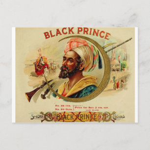 Svart Prince Cigar Box-etikett (L2) Vykort
