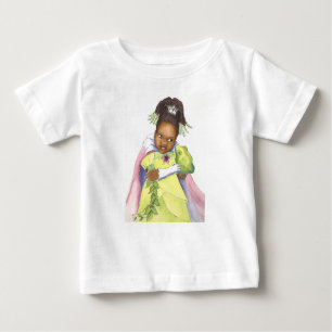 Svart Princess & tshirten för grodasmåbarnflicka T-shirt