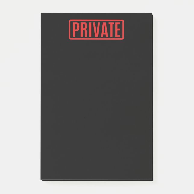Svart, privat post-it-anteckning post-it block (Framsida)