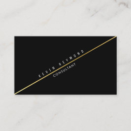svart pro-affärskort med diagonal guld-linje visitkort