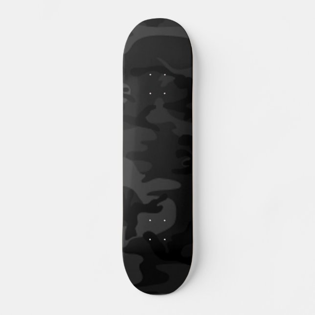 Svart Pro Camo Skateboard (Framsida)