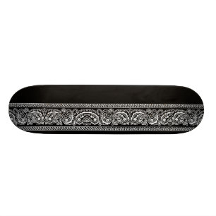 Svart Pro Paisley Skateboard Bräda 20,5 Cm