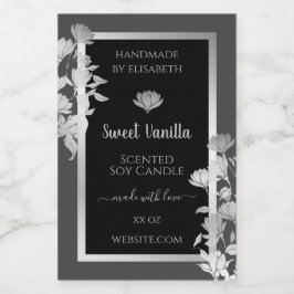 Svart produktförpackningsetiketter för Grått Silve Mat Etikett