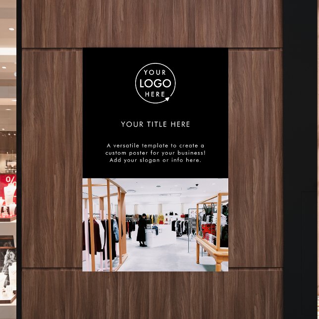 Svart Professionell för Business Logotyp-marknadsf Poster (Skapare uppladdad)