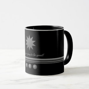 Svart Professionell för text Silver Mugg