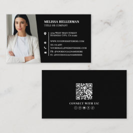 Svart professionell foto visitkort