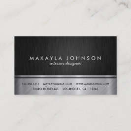 Svart professionell och silverinredingsdesign visitkort