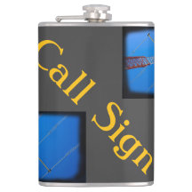 Svart projektionsyta med kallsignalen