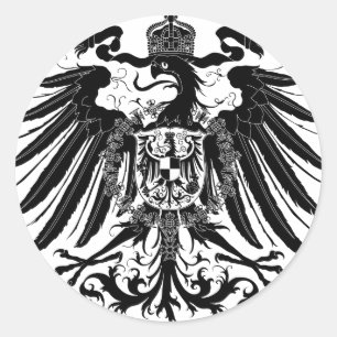 Svart Prussian örn Runt Klistermärke