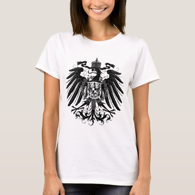 Svart Prussian örn T-shirt (Framsida)