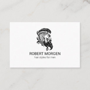 Svart prydnadsföremål, hårklippning logotyp visitkort
