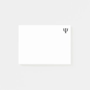Svart Psi-symbol Post-it Block