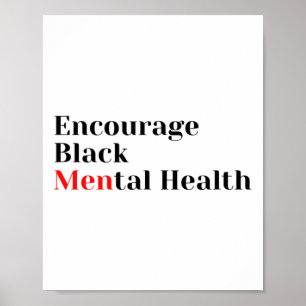 Svart psykisk hälsa - medvetenhet om psykisk hälsa poster