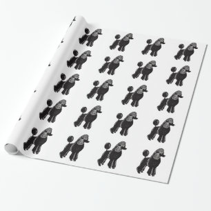 Svart Pudel, standard, radbyte Papprare Presentpapper