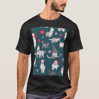 svart pug jul t shirt