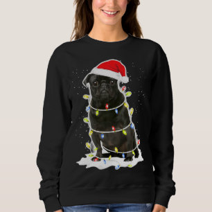 Svart pug-julljus, klassiskt T-Shirt 134
