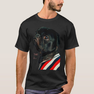 Svart Pug Kvinnor Män Pug Mamma Pappa Liv Kärlek H T Shirt
