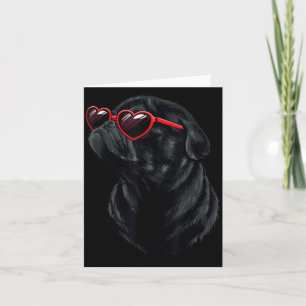 Svart Pug Mamma Mamma Alla Hjärtans Dag Kort