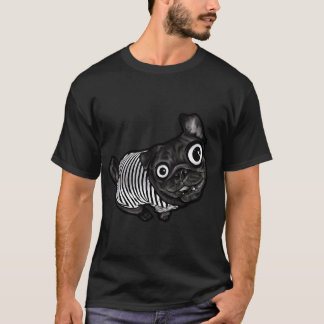 Svart pug randig t shirt