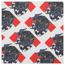 Svart Pug Tyg