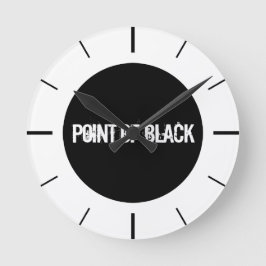 "Svart punkt" Rund Klocka