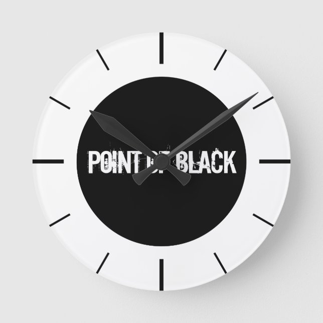 "Svart punkt" Rund Klocka (Framsida)