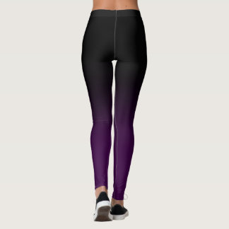 Svart & purpurfärgade Ombre Legginings Leggings