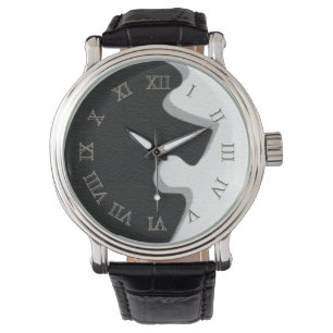 Svart pusselbietklocka armbandsur