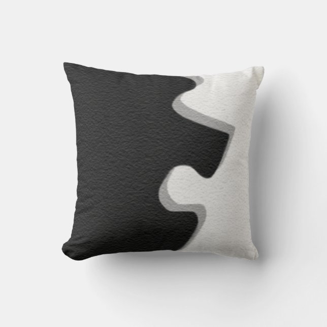 Svart puzzle Biet Pillows Kudde (Framsida)