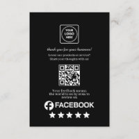 Svart QR | Facebook Business Rating Länk