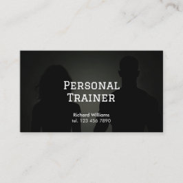 Svart QR Fitness Personal Trainer Visitkort