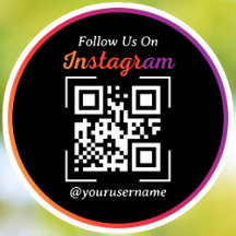 Svart, QR-kod för Instagram Business