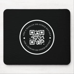 Svart QR-kod företagsreklam musmattor