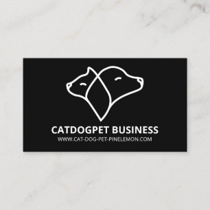 Svart QR-kod, Logotyp Hund Cat Pet Visitkort