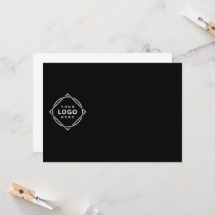 Svart QR-kodlogotyp Modern och elegant verksamhe Inbjudningar