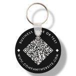 Svart | QR-kodnyckelkedja för Business Anpassnings Nyckelring<br><div class="desc">QR-nyckelkedja för anpassade,  med svart bakgrund. Om du vill skapa en ny QR-kod på designen lägger du till webbadressen eller mediehandtaget för social i funktionen Anpassa den här mallen.</div>