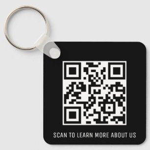 Svart QR-kodnyckelkedjans Anpassningsbar Logotyp i Nyckelring