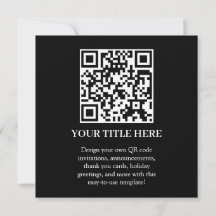 Svart QR | Modern minimalistisk fyrkantig design
