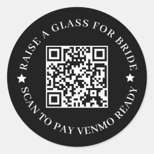Svart QR Svärmodig Design För Sängkammarparty Runt Klistermärke