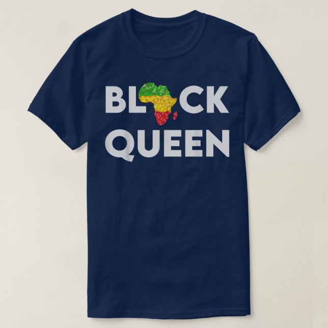 SVART QUEEN Mest mäktig afrikansk Amerikansk histo T Shirt (Design framsida)