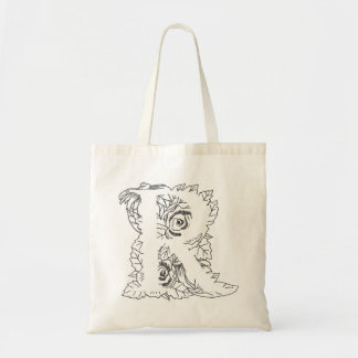 Svart "R" Design Tote Bag Tygkasse