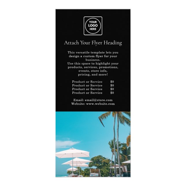 Svart rackkort | Anpassningsbar Modern Photo Busin Reklamkort (Framsidan)