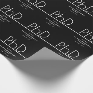 Svart radbyte av Studentfest i PhD-grad Pappert Presentpapper