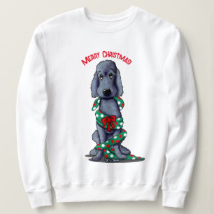 Svart Rakad Goldendoodle Plus Storlek Tröja 