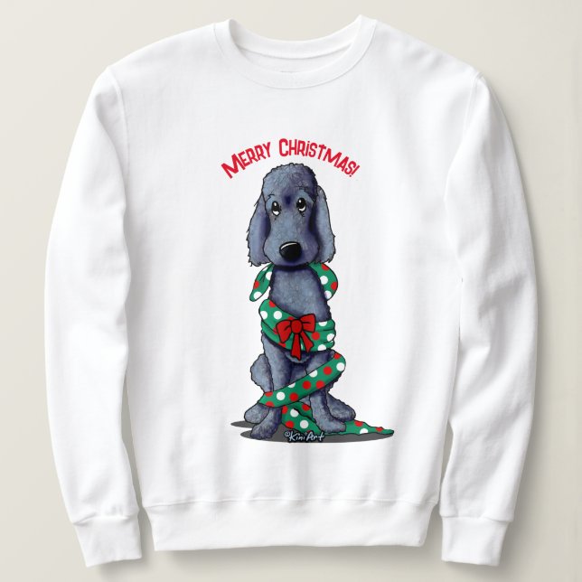 Svart Rakad Goldendoodle Plus Storlek Tröja  (Design framsida)