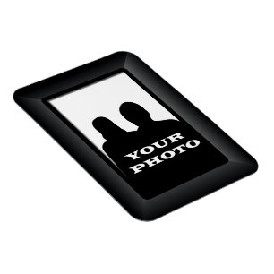 Svart Ram - din Photo Premium Magnet-mall Magnet